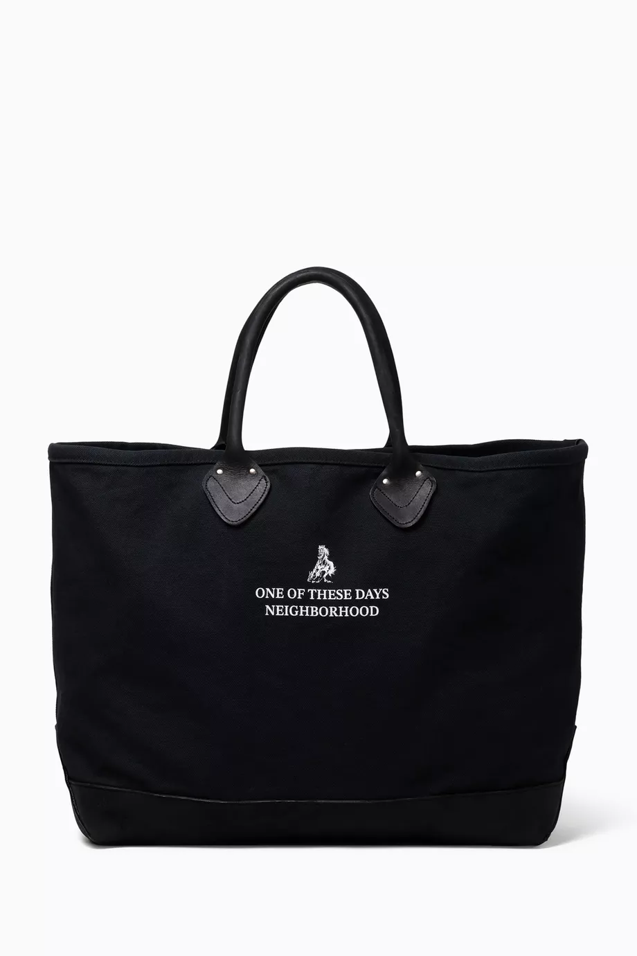 Buy Neighborhood Black x OOTD Tote Bag in Canvas For Men Online
