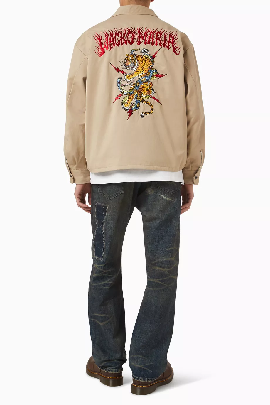 Buy WACKO MARIA Neutral Tim Lehi Vietnam Jacket in Canvas For Men