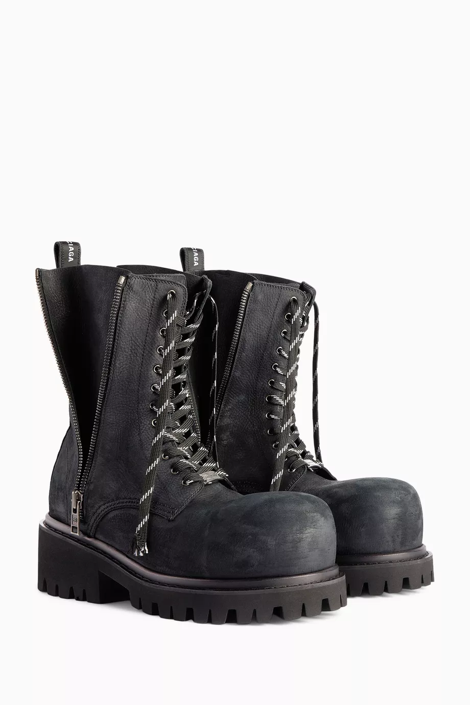BALENCIAGA Stomper boots 42 並行輸入品 Buy Balenciaga Black Stomper Zipped Boots in Leather For Men