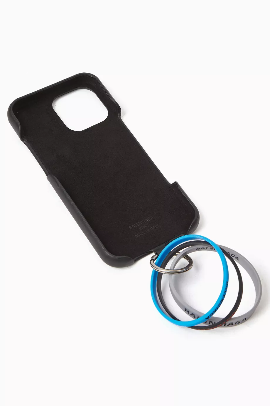 Buy Balenciaga Black iPhone 16 Pro Max Tech Phone Case in Calfskin