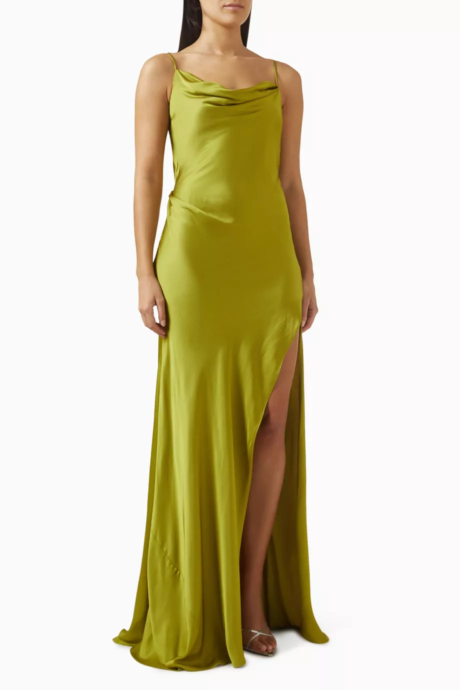 Buy Arcina Ori Green Odessa Slit Dress in Viscose Rayon For Women Online |  Ounass Saudi