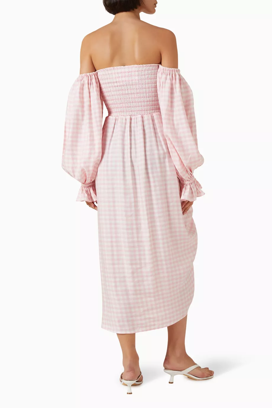 chinese dress ladies Linen white dress main image 1