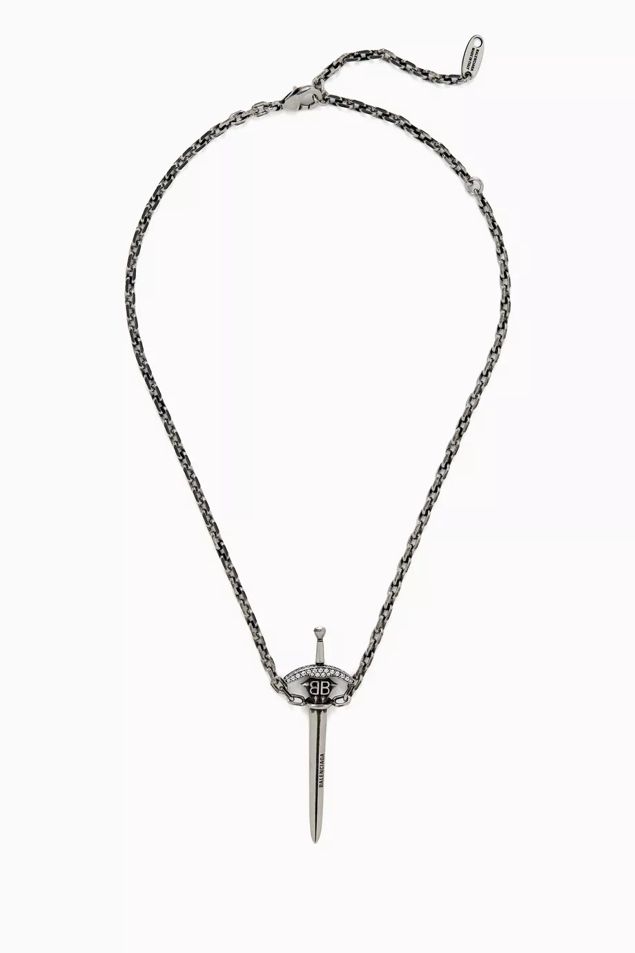 Buy Balenciaga Grey Goth Sword Necklace For Women Online | Ounass